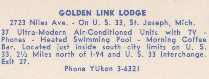 Golden Link Lodge - Old Postcard